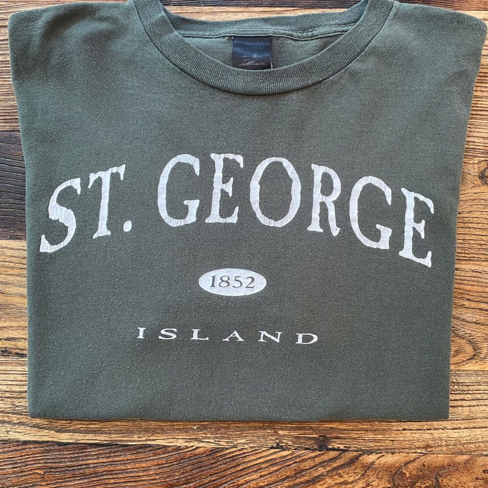 Olive Green St George Island Tee